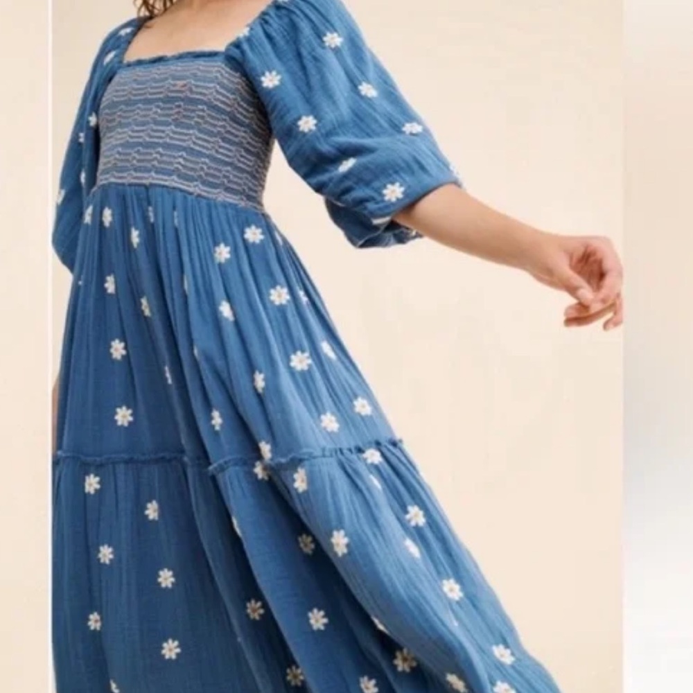 Free People | Dahlia Embroidered Maxi Dress | XS - Picture 4 of 16